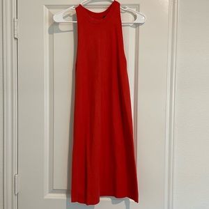 Theory sleeveless knit orange red dress size P EUC